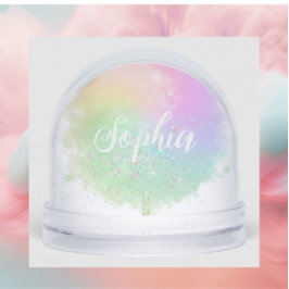 Katoen snoep regenboog glitter look schattig paste sneeuwbol