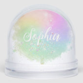 Katoen snoep regenboog glitter look schattig paste sneeuwbol (Voorkant)