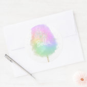 Katoen snoep regenboogliter schattig ronde sticker (Envelop)