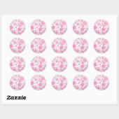 Katoen Snoep Ronde Sticker (Vel)