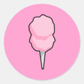 Katoen Snoep Ronde Sticker (Voorkant)