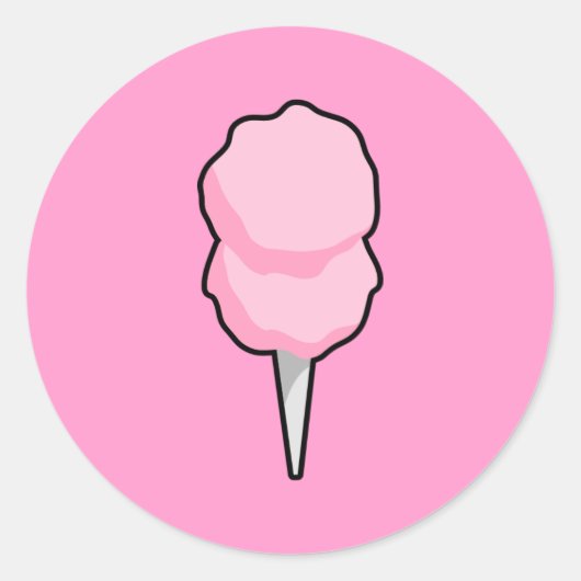 Katoen Snoep Ronde Sticker (Voorkant)