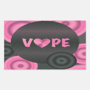 Katoen Snoep Roze 3D-tapedracht Rechthoekige Sticker