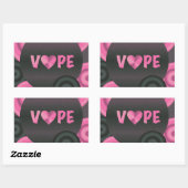 Katoen Snoep Roze 3D Vape Hart Rechthoekige Sticker (Vel)