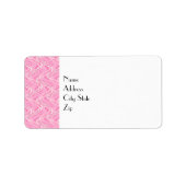 Katoen Snoep Roze Abstract Etiket (Voorkant)