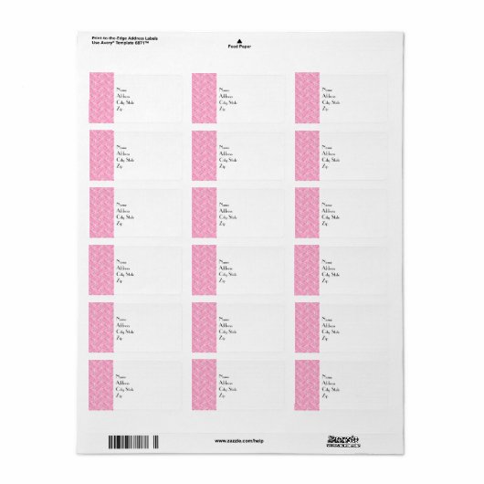 Katoen Snoep Roze Abstract Etiket (Full Sheet)