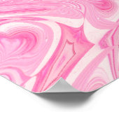 Katoen Snoep Roze Abstract Poster (Hoek)