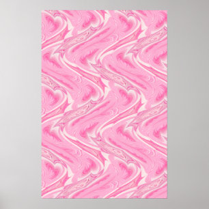 Katoen Snoep Roze Abstract Poster