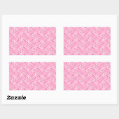 Katoen Snoep Roze Abstract Rechthoekige Sticker (Vel)