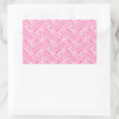 Katoen Snoep Roze Abstract Rechthoekige Sticker (Tas)