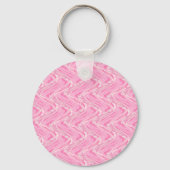 Katoen Snoep Roze Abstract Sleutelhanger (Voorkant)