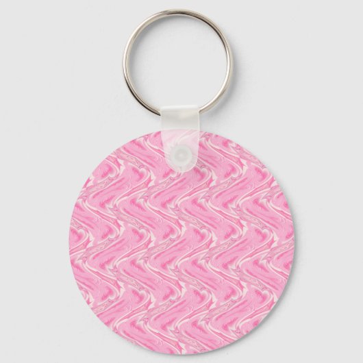 Katoen Snoep Roze Abstract Sleutelhanger (Voorkant)