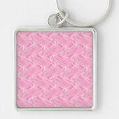 Katoen Snoep Roze Abstract Sleutelhanger (Voorkant)