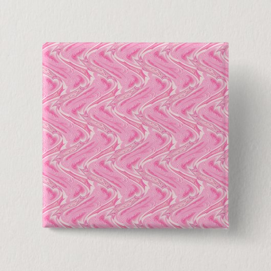 Katoen Snoep Roze Abstract Vierkante Button 5,1 Cm (Voorkant)