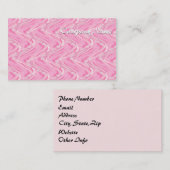 Katoen Snoep Roze Abstract Visitekaartje (Voorkant / Achterkant)