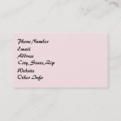 Katoen Snoep Roze Abstract Visitekaartje (Achterkant)