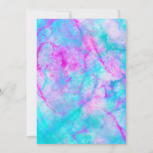 Katoen Snoep Roze & Blauw Waterverf Sweet 16 Party Kaart (Achterkant)