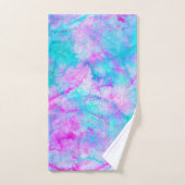 Katoen Snoep Roze en Blauwe Waterverf Bad Handdoek (Handdoek)