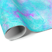 Katoen Snoep Roze en Blauwe Waterverf Cadeaupapier (Rol Hoek)