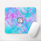 Katoen Snoep Roze en Blauwe Waterverf Muismat (Met muis)