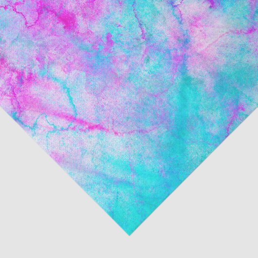 Katoen Snoep Roze en Blauwe Waterverf Tissuepapier (Detail)