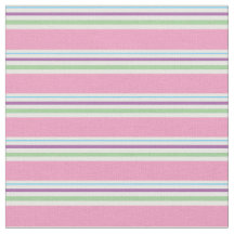 Katoen Snoep Roze, Groen, Aqua, Paarse strepen