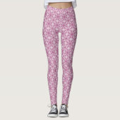 Katoen Snoep Roze Leggings (Voorkant)