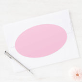 Katoen Snoep Roze Ovale Sticker (Envelop)