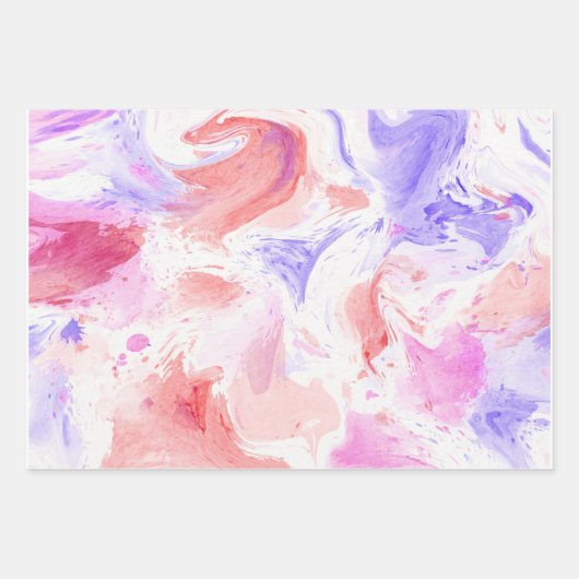 Katoen Snoep Roze Paars Inpakpapier Vel (Voorkant 3)