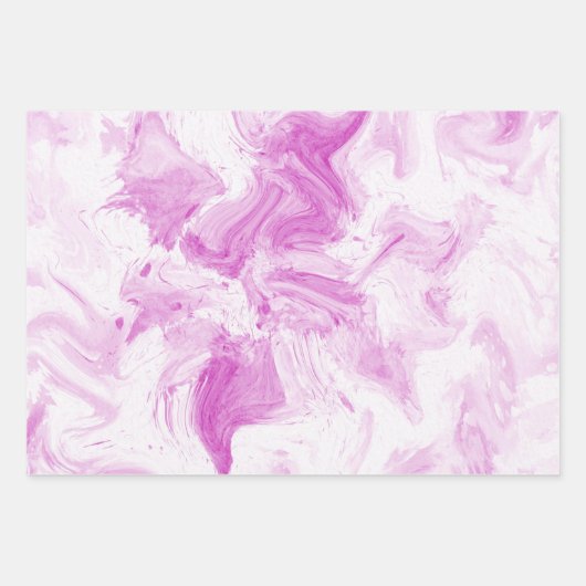 Katoen Snoep Roze Paars Inpakpapier Vel (Voorkant)