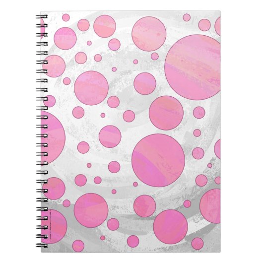 Katoen Snoep Roze pokadop Notitieboek (Voorkant)