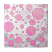 Katoen Snoep Roze pokadop Tegeltje (Voorkant)