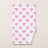 Katoen Snoep Roze polka harten wit Bad Handdoek (Handdoek)