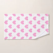Katoen Snoep Roze polka harten wit Bad Handdoek (Handdoek)