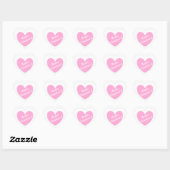 Katoen Snoep Roze polka harten wit Hart Sticker (Vel)