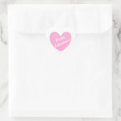 Katoen Snoep Roze polka harten wit Hart Sticker (Tas)