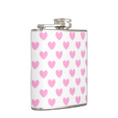Katoen Snoep Roze polka harten wit Heupfles (Rechts)