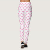 Katoen Snoep Roze polka harten wit Leggings (Achterkant)