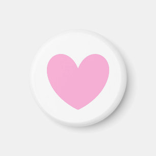 Katoen Snoep Roze polka harten wit Magneet