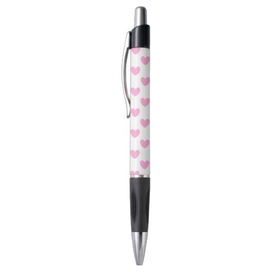 Katoen Snoep Roze polka harten wit Pen (Top (Verticaal))