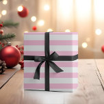 Katoen Snoep Roze Wit Breed Horizontaal Gestreept Cadeaupapier<br><div class="desc">Katoen Snoep Roze en Wit Brede Horizontale Gestreepte Verpakkingsdocument</div>