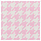 Katoen Snoep roze, wit Houndstooth Pattern #2M Stof (Close Up)