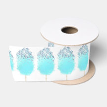 Katoen snoep schatblauwe en zilverglitter 