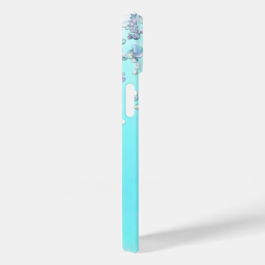 Katoen snoep schattig blauw zilver glitter waterve Case-Mate iPhone case (Achterkant / Rechts)