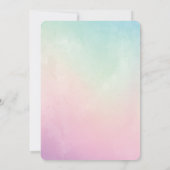 Katoen Snoep Sky Slumber Party Uitnodiging (Achterkant)