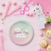 Katoen Snoep Sky Slumber Party Uitnodiging Papieren Bordje (Feest)