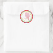 Katoen Snoep Stickers- Roze Ronde Sticker (Tas)