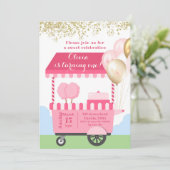 Katoen Snoep Sweet Celebration Birthday Kaart (Staand voorkant)