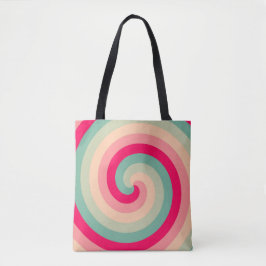 Katoen Snoep swirl Tote Bag