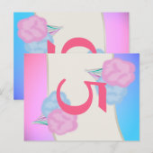 Katoen Snoep Tabel Nummer Kaart (Voorkant / Achterkant)